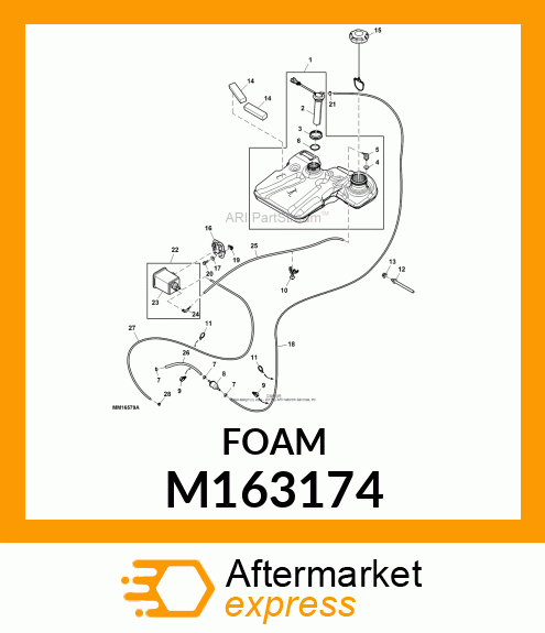 PAD, FOAM,ROUTING CONTAINMENT M163174