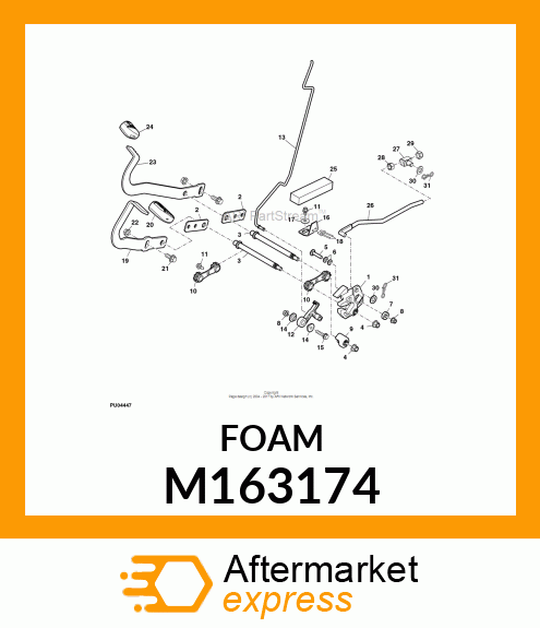 PAD, FOAM,ROUTING CONTAINMENT M163174