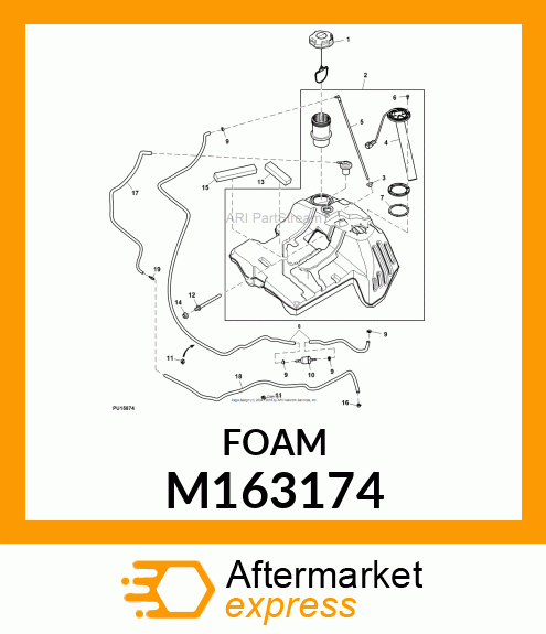 PAD, FOAM,ROUTING CONTAINMENT M163174