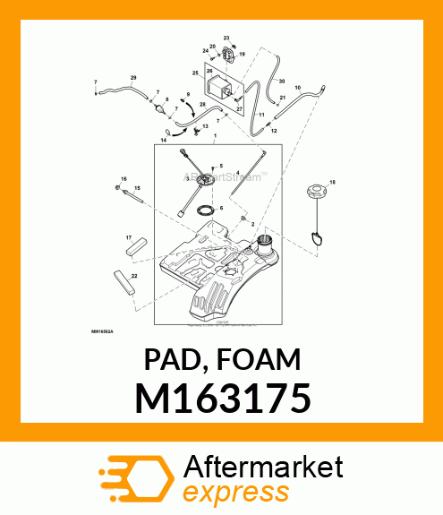 PAD, FOAM M163175