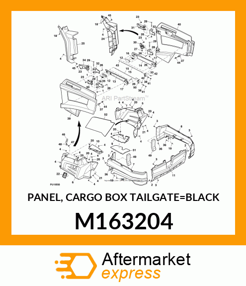 PANEL, CARGO BOX TAILGATE_BLACK M163204