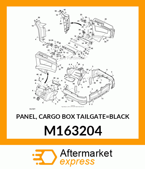 PANEL, CARGO BOX TAILGATE_BLACK M163204