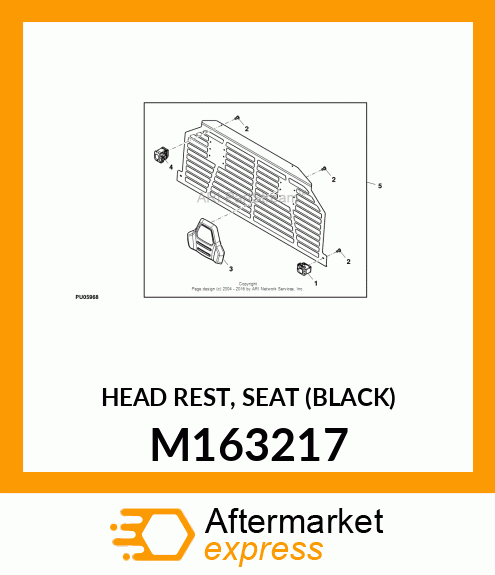 HEAD REST, SEAT (BLACK) M163217