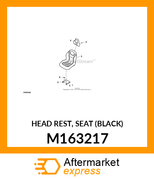 HEAD REST, SEAT (BLACK) M163217