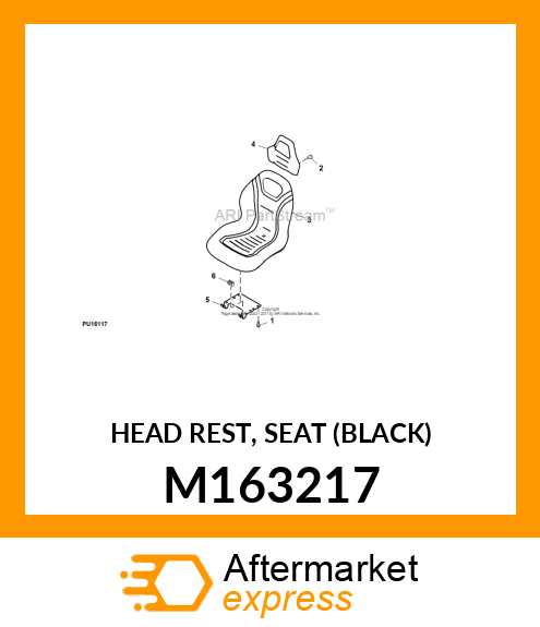 HEAD REST, SEAT (BLACK) M163217