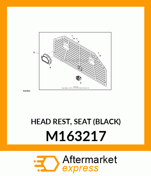 HEAD REST, SEAT (BLACK) M163217