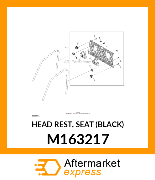 HEAD REST, SEAT (BLACK) M163217