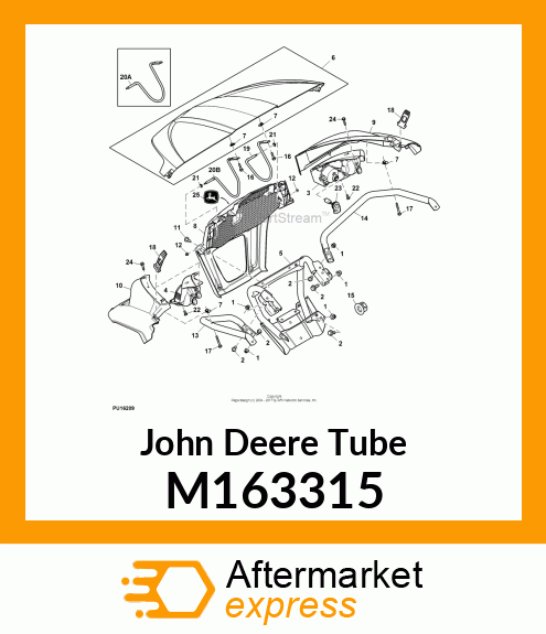 TUBE, FENDER SUPPORT LH M163315