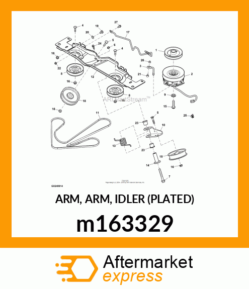 ARM, ARM, IDLER (PLATED) m163329