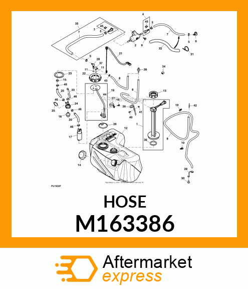 HOSE, FUEL RETURN M163386