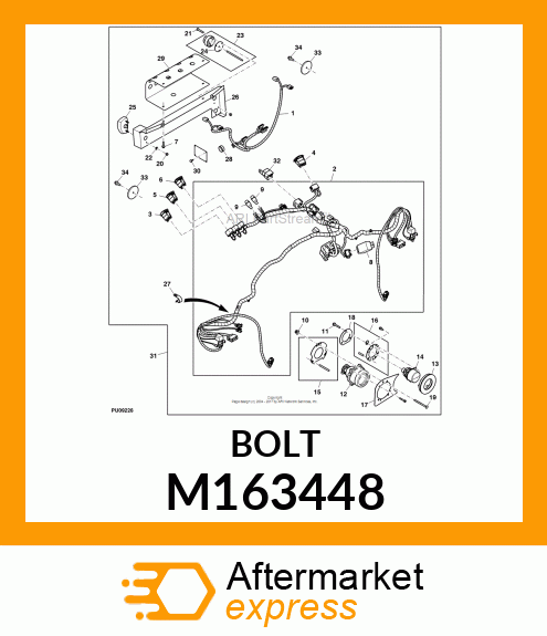 BOLT, BOLT, RD HD SQ LONG NECK, M6X M163448