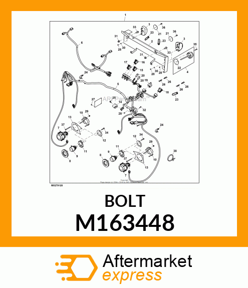 BOLT, BOLT, RD HD SQ LONG NECK, M6X M163448