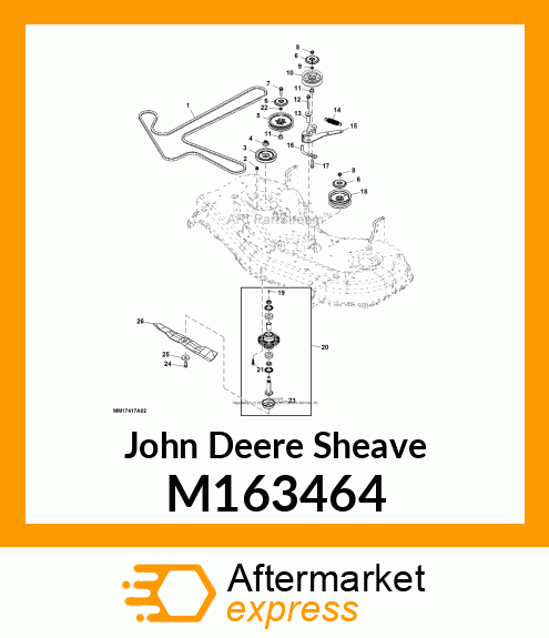 SHEAVE, SPINDLE W/ OFFSET M163464