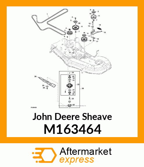 SHEAVE, SPINDLE W/ OFFSET M163464