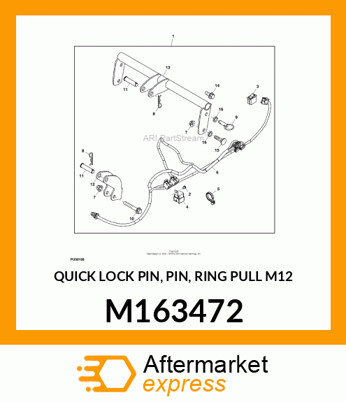 QUICK LOCK PIN, PIN, RING PULL M12 M163472