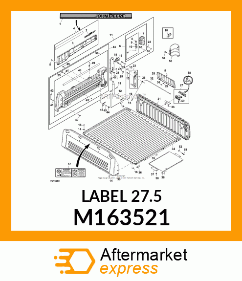 LABEL, RH SIDE STRIPE M163521