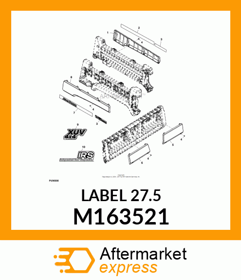 LABEL, RH SIDE STRIPE M163521