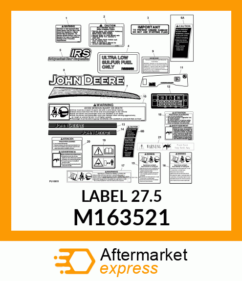 LABEL, RH SIDE STRIPE M163521