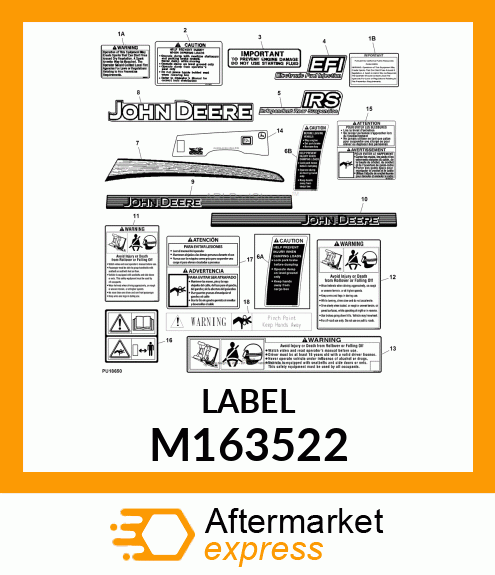 LABEL, LH SIDE STRIPE M163522