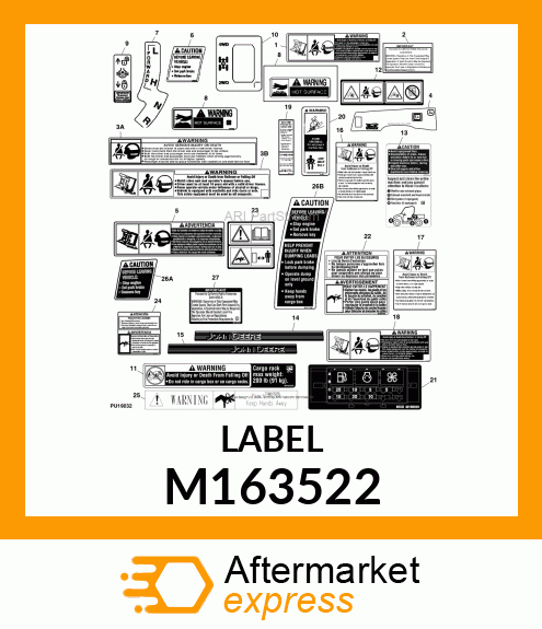 LABEL, LH SIDE STRIPE M163522