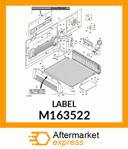 LABEL, LH SIDE STRIPE M163522