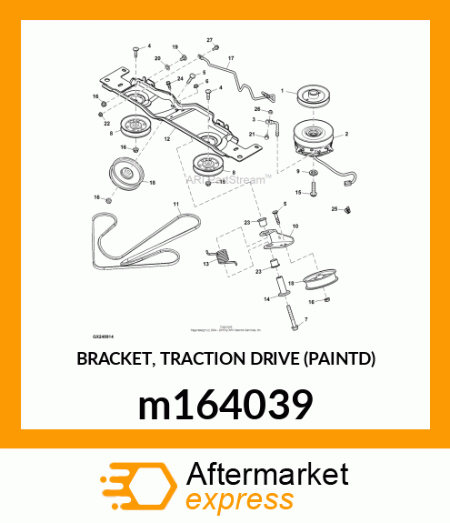 BRACKET, TRACTION DRIVE (PAINTD) m164039