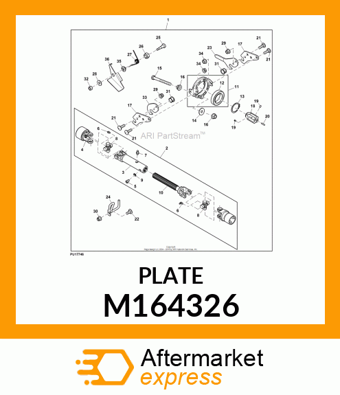 STRAP, STRAP DRIVE SHAFT SUPPORT X7 M164326