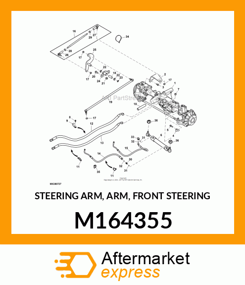 STEERING ARM, ARM, FRONT STEERING M164355