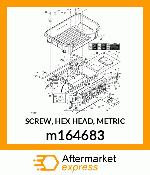 SCREW, HEX HEAD, METRIC m164683