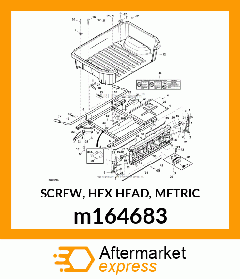 SCREW, HEX HEAD, METRIC m164683