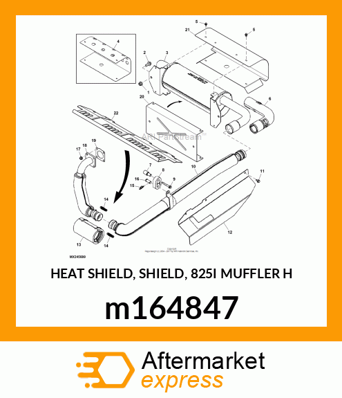 HEAT SHIELD, SHIELD, 825I MUFFLER H m164847