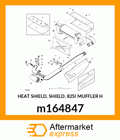 HEAT SHIELD, SHIELD, 825I MUFFLER H m164847