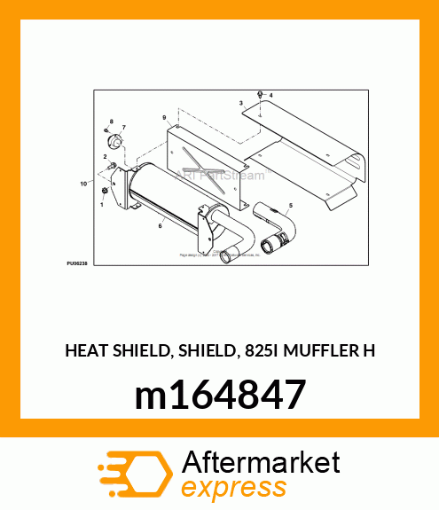 HEAT SHIELD, SHIELD, 825I MUFFLER H m164847