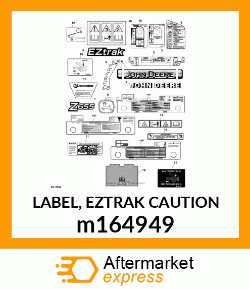 LABEL, EZTRAK CAUTION m164949