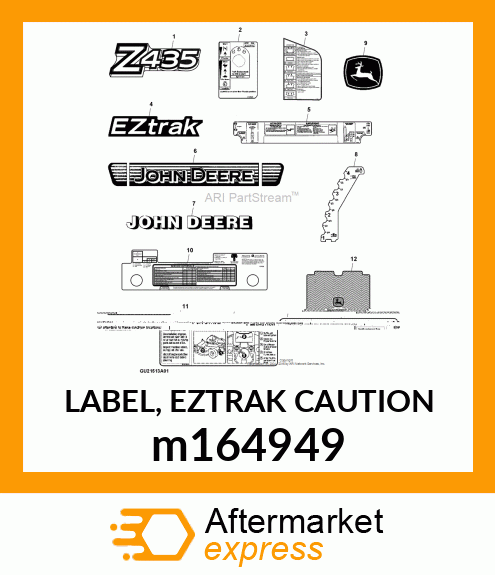 LABEL, EZTRAK CAUTION m164949