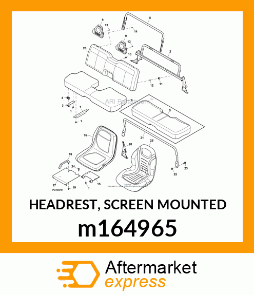 HEADREST, SCREEN MOUNTED m164965