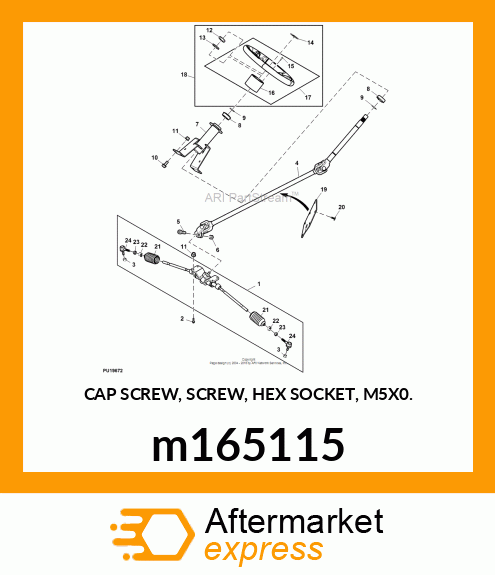 CAP SCREW, SCREW, HEX SOCKET, M5X0. m165115