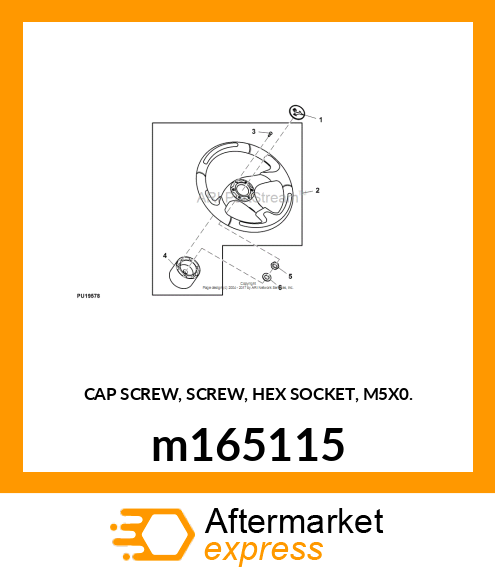 CAP SCREW, SCREW, HEX SOCKET, M5X0. m165115