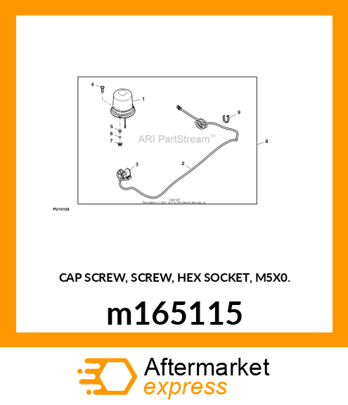 CAP SCREW, SCREW, HEX SOCKET, M5X0. m165115