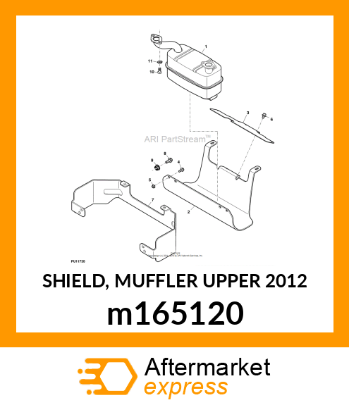 SHIELD, MUFFLER UPPER 2012 m165120