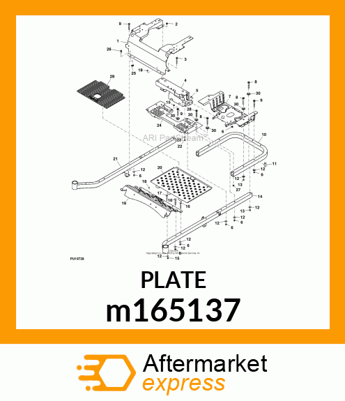 PLATE, ENGINE PAN REAR m165137