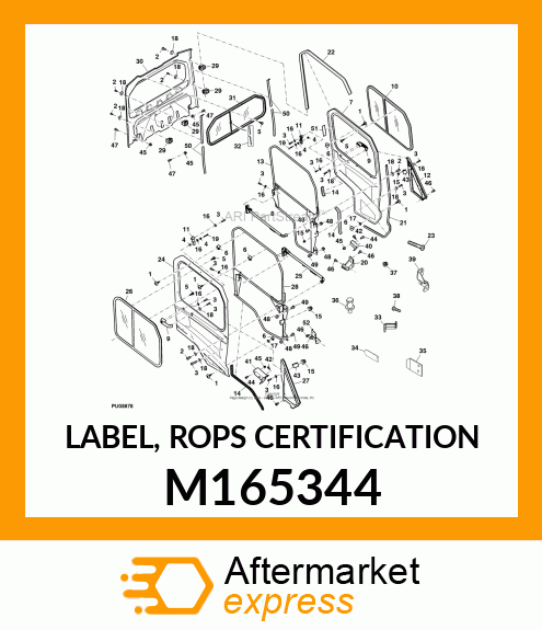 LABEL, ROPS CERTIFICATION M165344