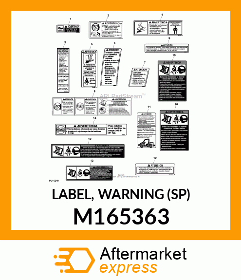 LABEL, WARNING (SP) M165363