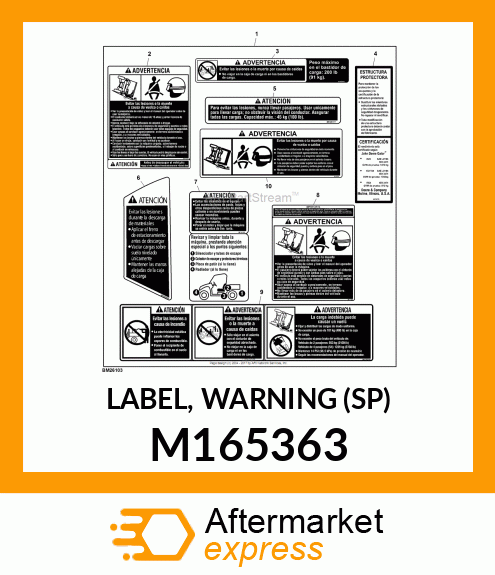 LABEL, WARNING (SP) M165363