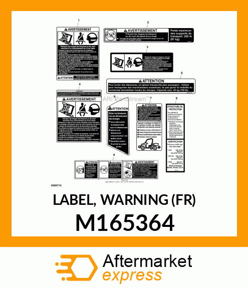 LABEL, WARNING (FR) M165364