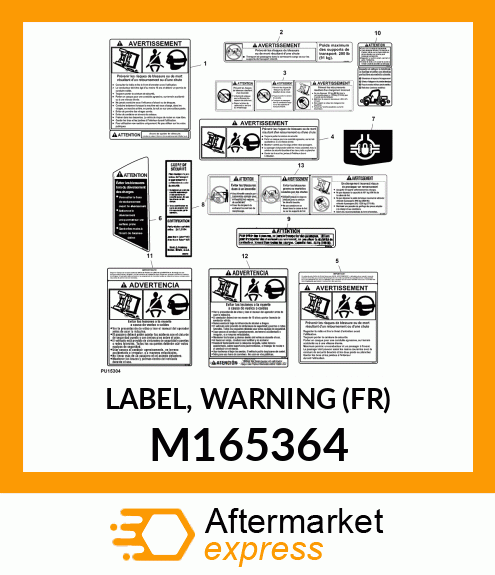 LABEL, WARNING (FR) M165364