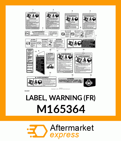 LABEL, WARNING (FR) M165364