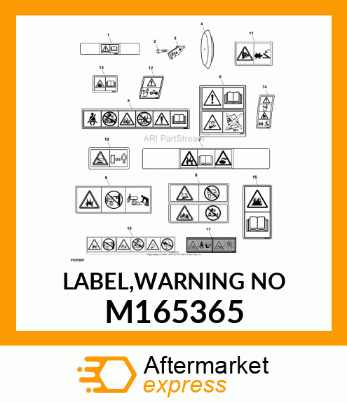 LABEL,WARNING NO M165365