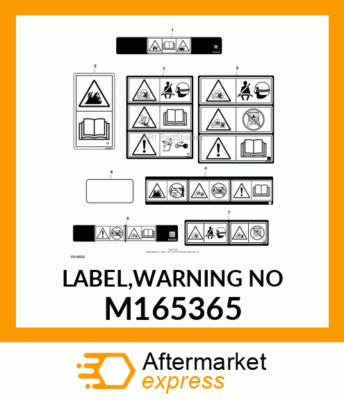 LABEL,WARNING NO M165365