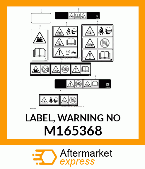 LABEL, WARNING NO M165368